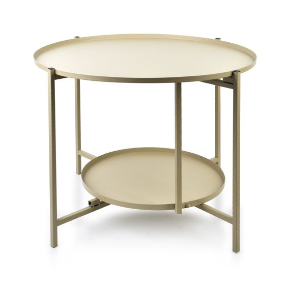 Sofapöytä metalli Mondex Lucas 60,5x45 beige 1kpl