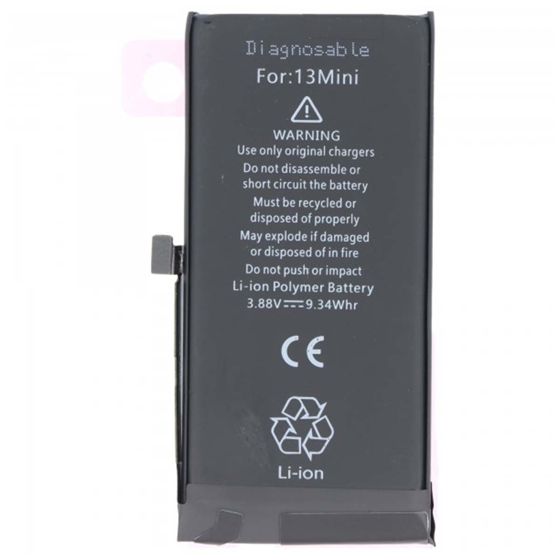 Akku diagnosoitava iPhone 13 Mini Li-Polymer 3,88V 2406mAh 9,3Wh