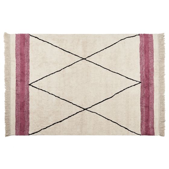 Matto AFSAR Vaaleanbeige 140 x 200 cm Puuvilla