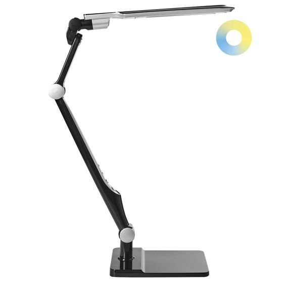 Työpöydän LED-valaisin PEGASI himmentimellä Musta