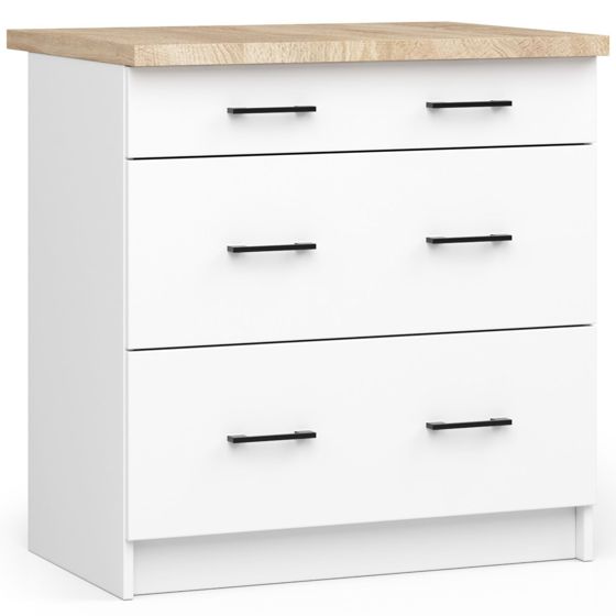 Akord Oliwia Keittiökaappi Valkoinen Tasolla 80x46x85