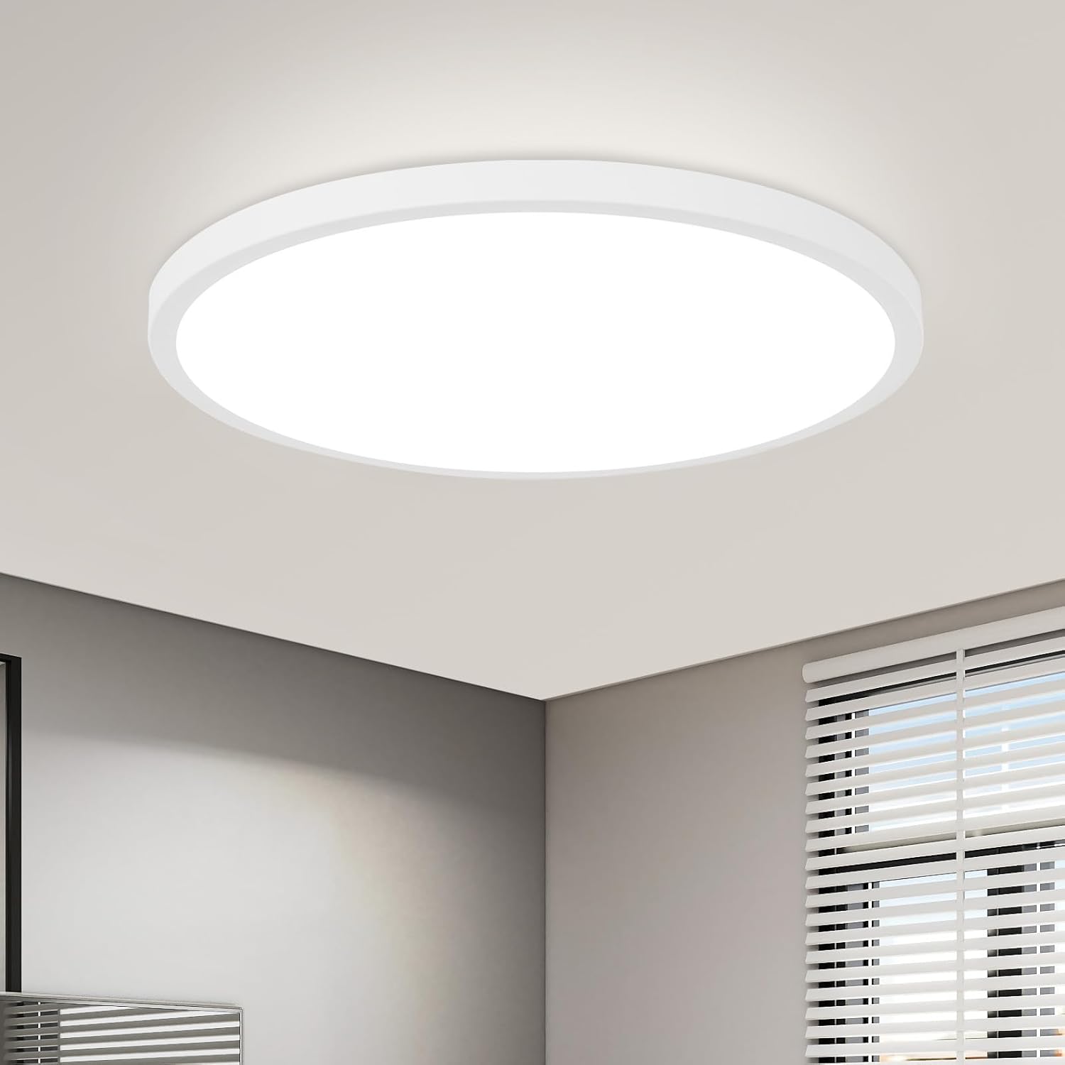 NETTLIFE LED - kattovalaisin Kylpyhuoneen Kattovalaisin - Kylpyhuoneen Valaisin, Ø30cm, litteä, pyöreä, 18W, IP44