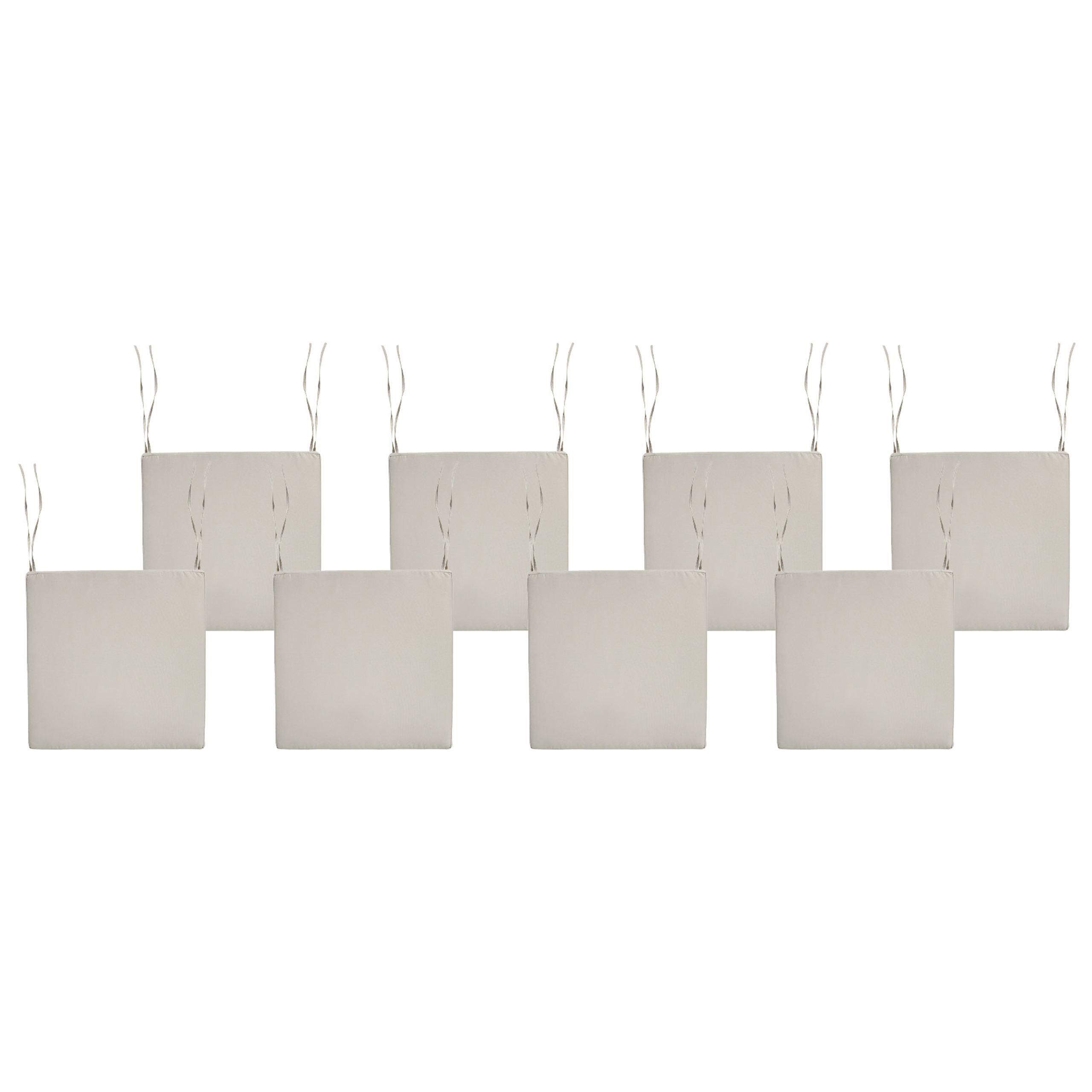 Puutarhatuolien istuintyynysetti 8 kpl SASSARI PREMIUM 46 x 46 cm Ruskeanharmaa