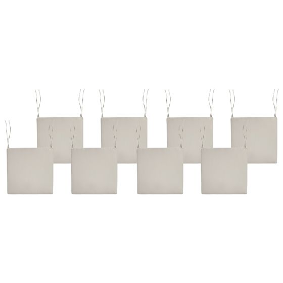 Puutarhatuolien istuintyynysetti 8 kpl SASSARI PREMIUM 46 x 46 cm Ruskeanharmaa