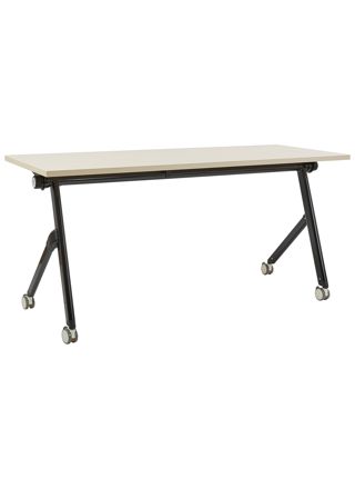 Taitettava työpöytä BENDI Vaaleanruskea 160 cm 60 cm pyörillä