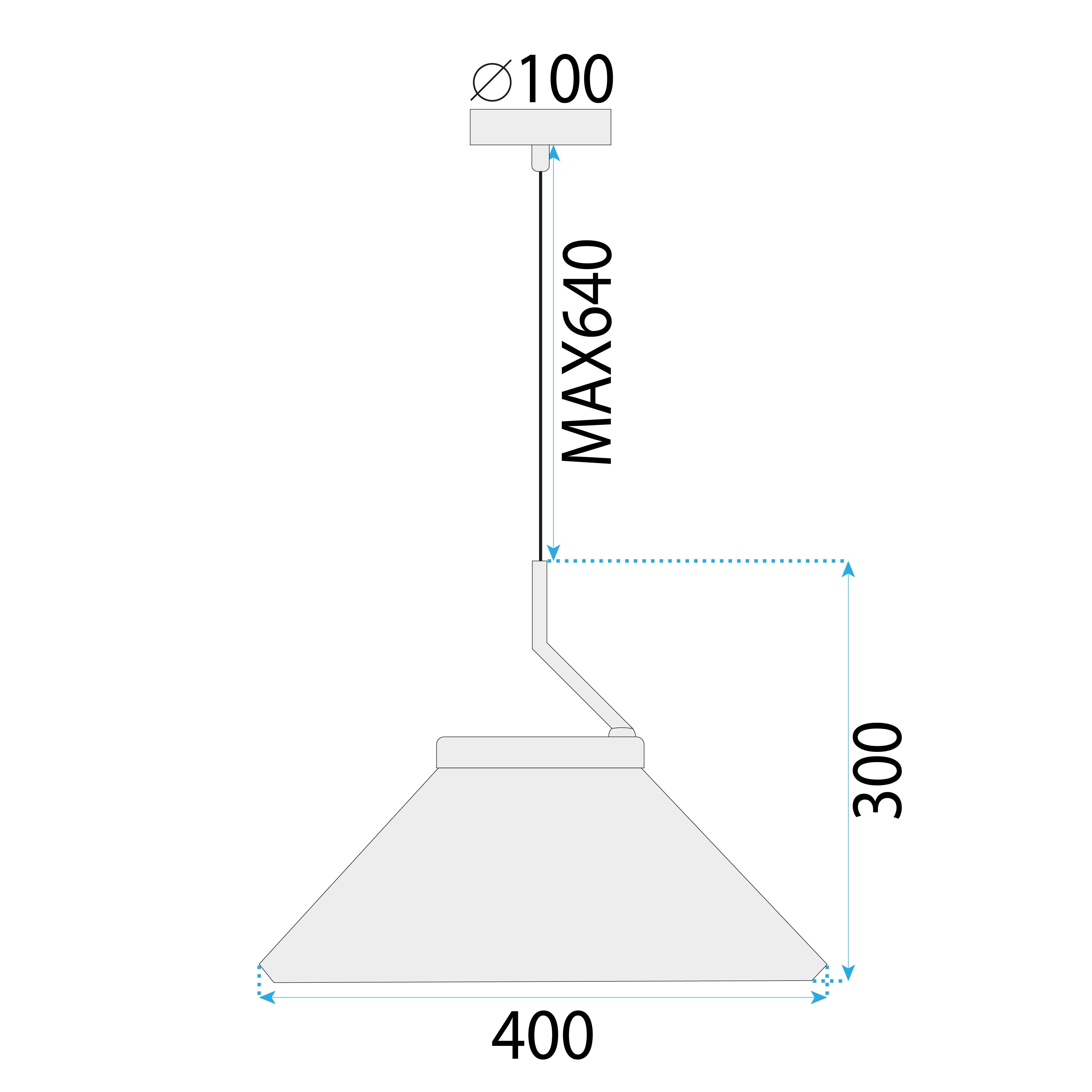 TOOLIGHT riippuva kattovalaisin APP1670-1CP mustavalkoinen, 30x40x30cm