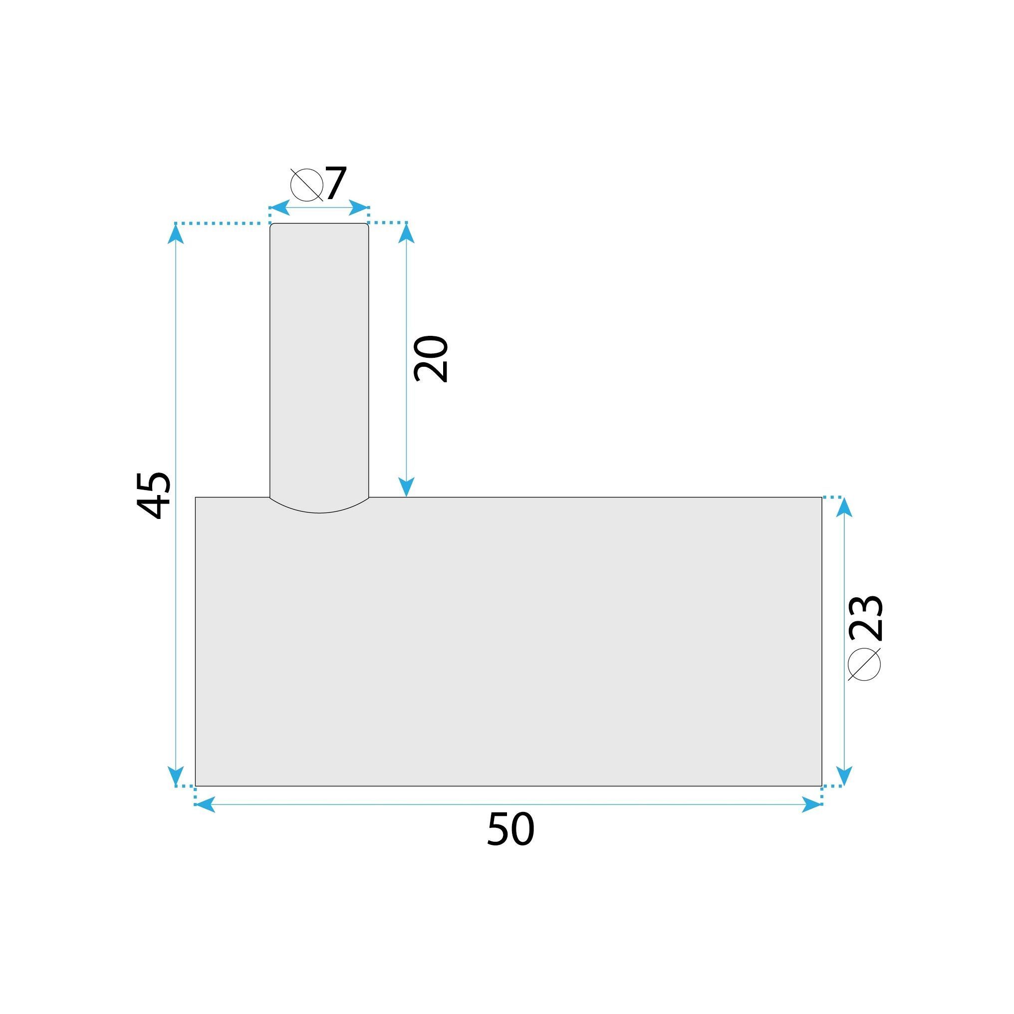 REA pyyheteline OTTO Harjattu kupari, 5X2,3X4,5CM