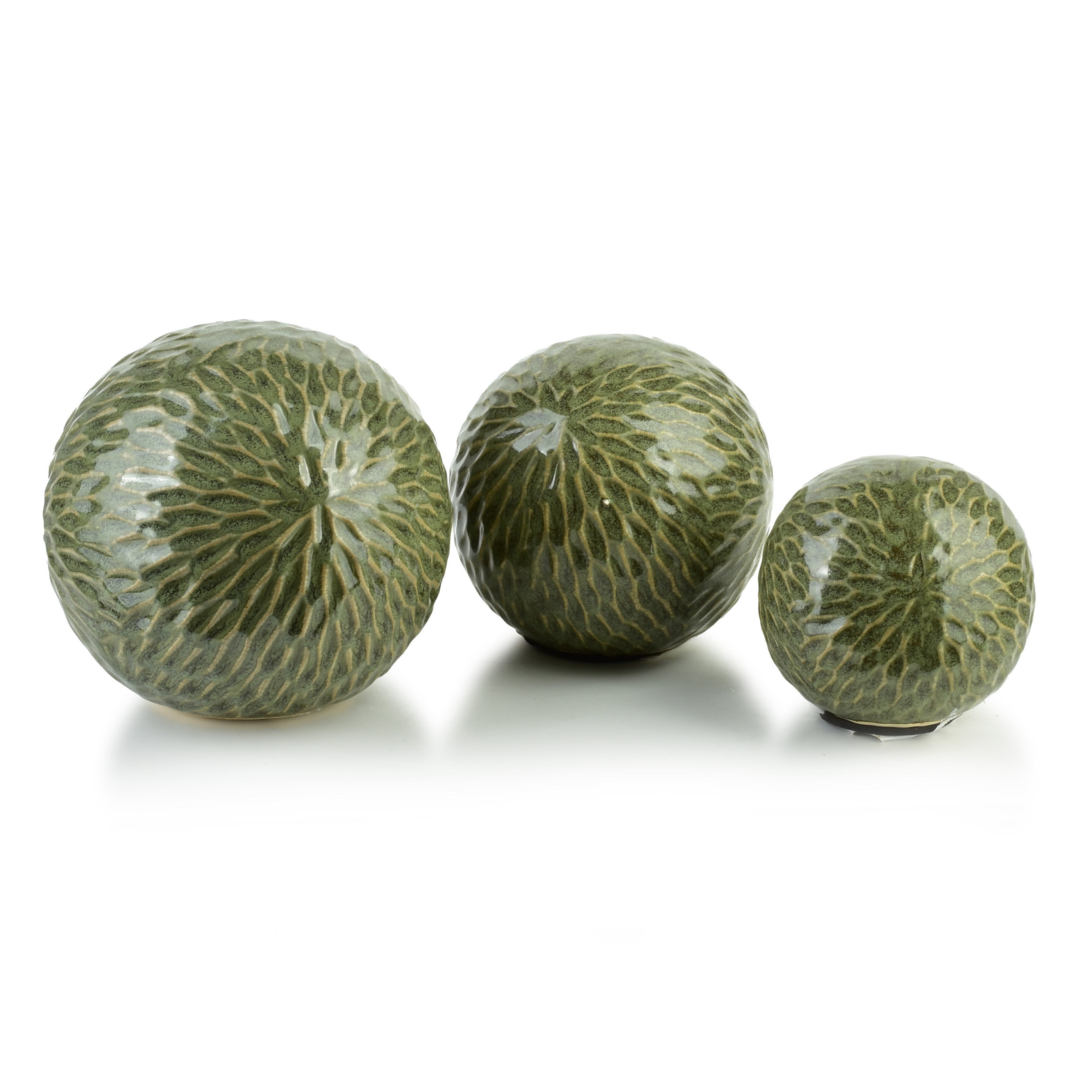 Koristepallo keramiikka Mondex Saggio Pattern 10 cm vihreä 1 kpl