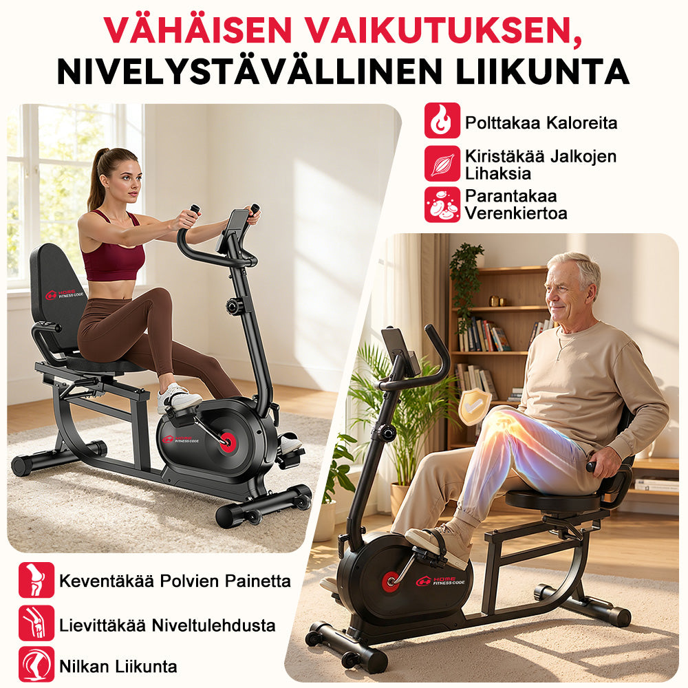 X1 Makaava kuntopyörä 16 vastustasoa ergonominen istuin hiljainen magneettinen vastus kotiharjoitteluun