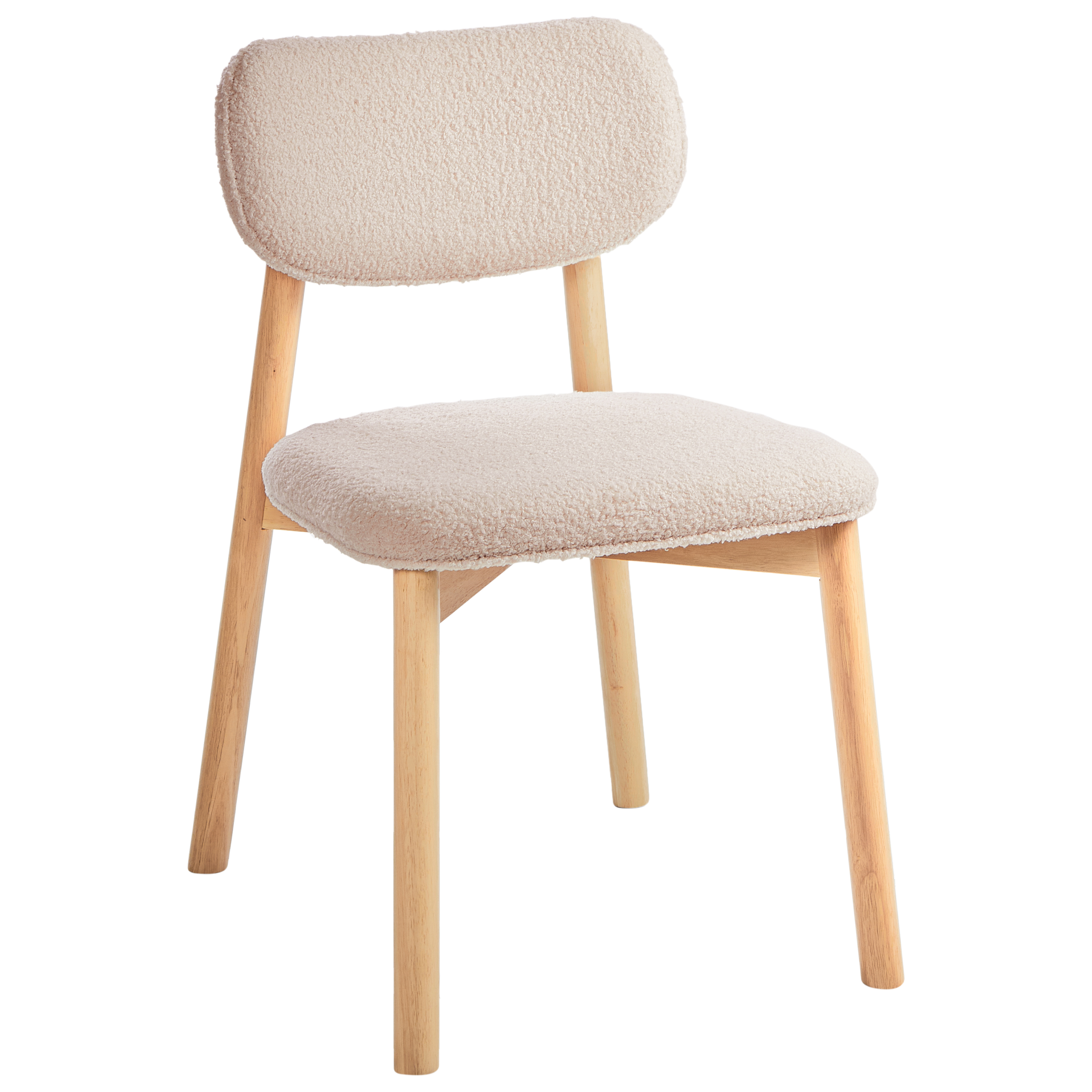 Ruokatuolisetti 2 kpl MILLS buklee Vaaleanruskea/beige