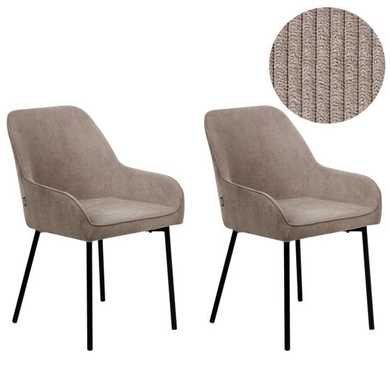 Ruokatuolisetti 2 kpl LOVERNA vakosametti Beige