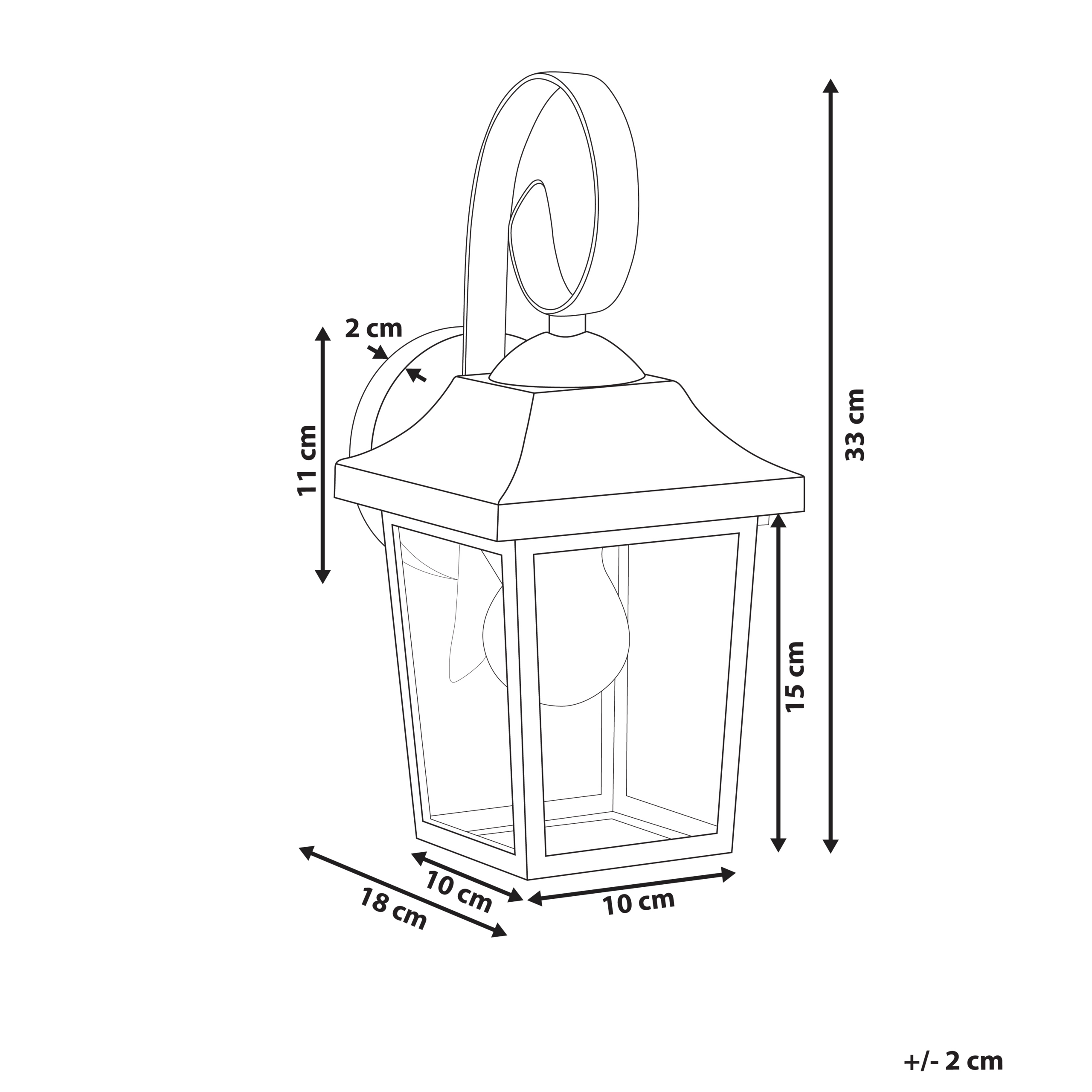 Ulkoseinävalaisin TANGON Musta