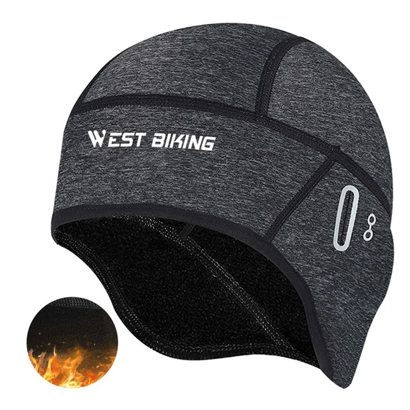 Tuulenpitävä fleece-pipo silmälasirei'illä, harmaa