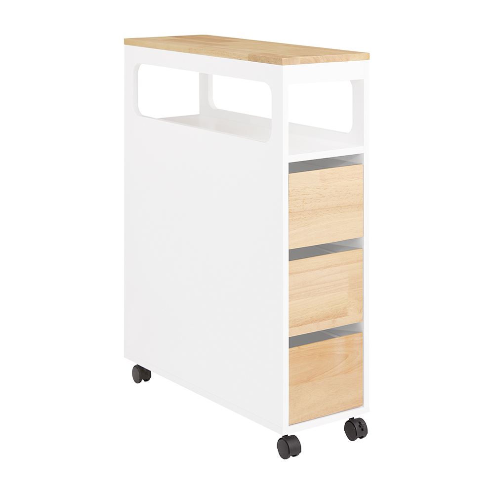 SoBuy Wc-kaappi BZR54-II-WN ekologinen bambu- ja mdf-hyllykokonaisuus