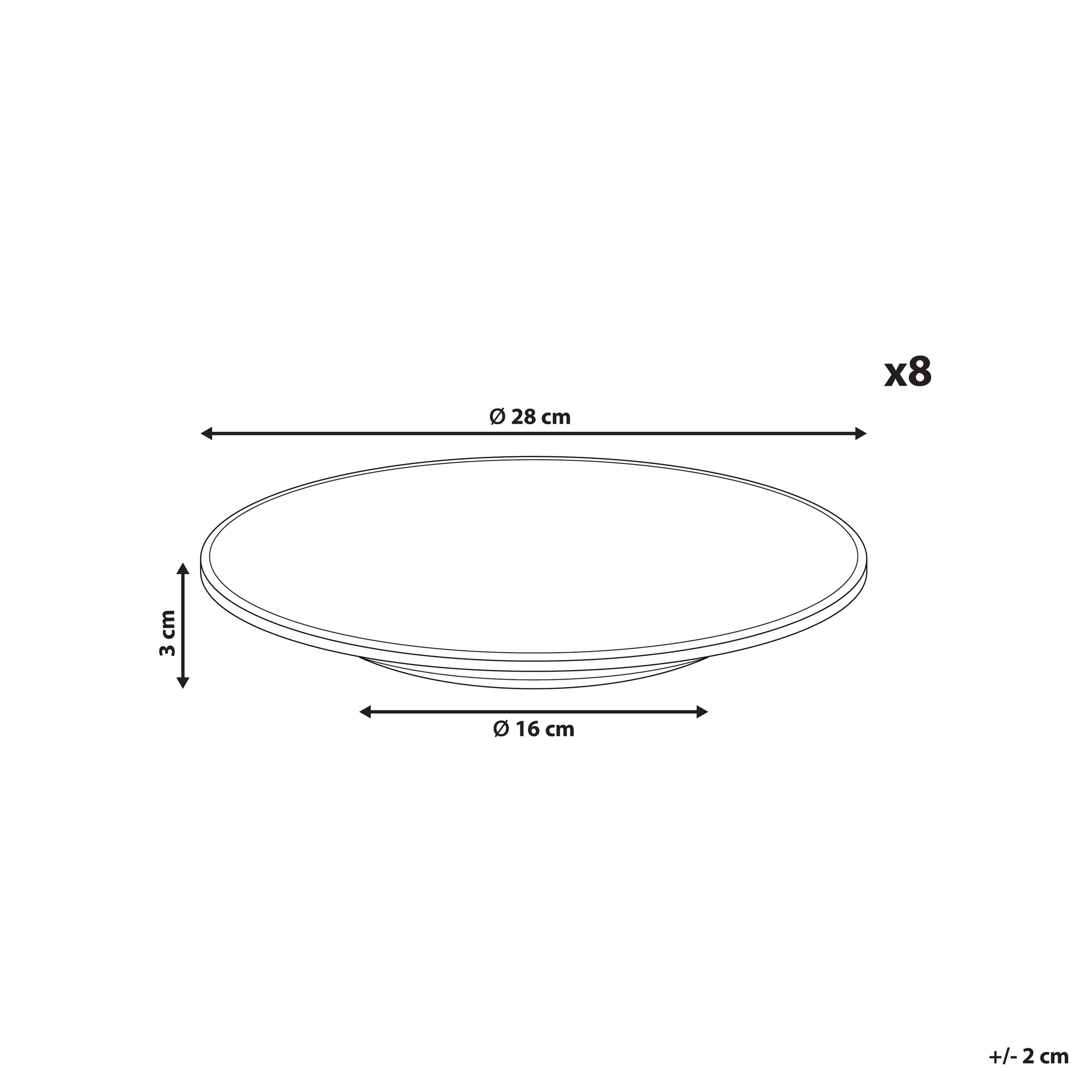 Ruokalautassetti 8 kpl JUNIPER kivitavara Vaaleansininen