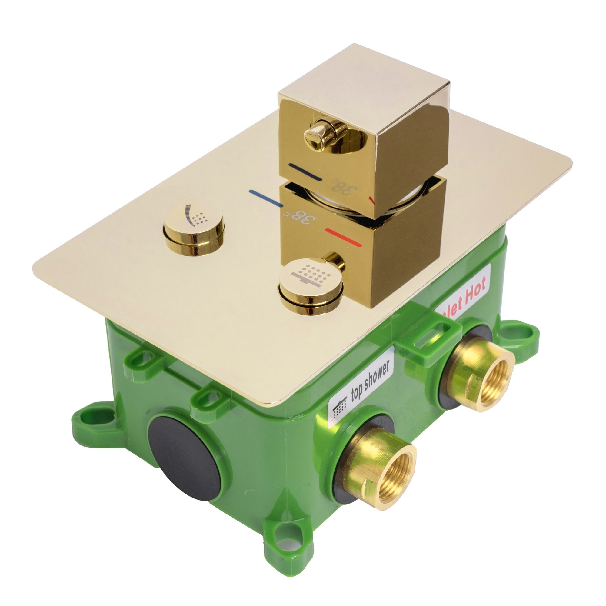 REA suihkusetti FENIX-DAVIS THERMOSTAT kulta, 55X30X40CM