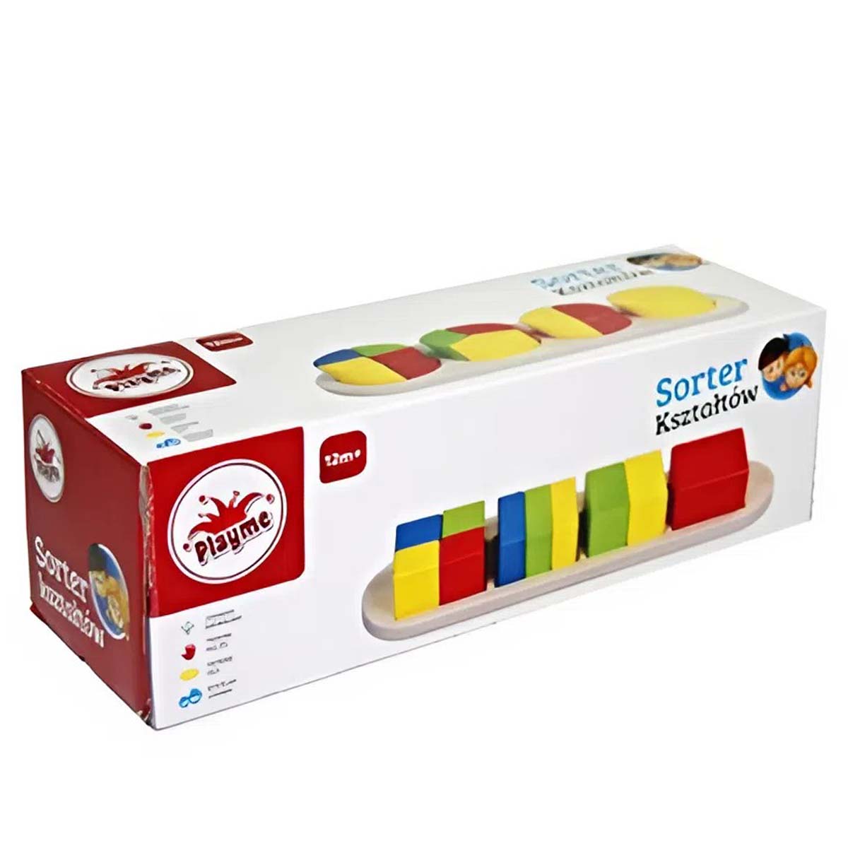 Puinen Palapeli Muotojen ja Ensimmäisten Numeroiden Oppimiseen