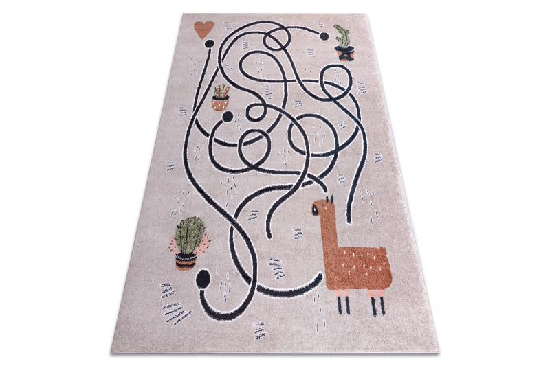 Matto FUN Game lapsille, peli, laama beige 120x170 cm