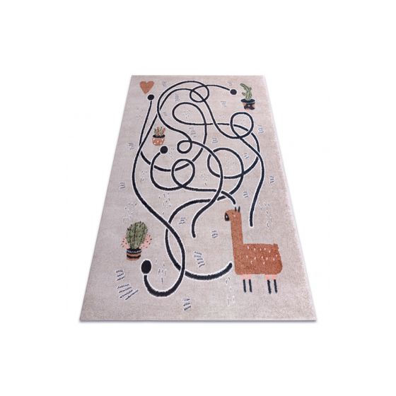 Matto FUN Game lapsille, peli, laama beige 120x170 cm