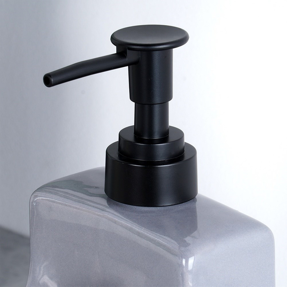 Astianpesuaineen annostelija sienisäiliöllä ja sienellä, keraaminen, harmaa, 400 ml