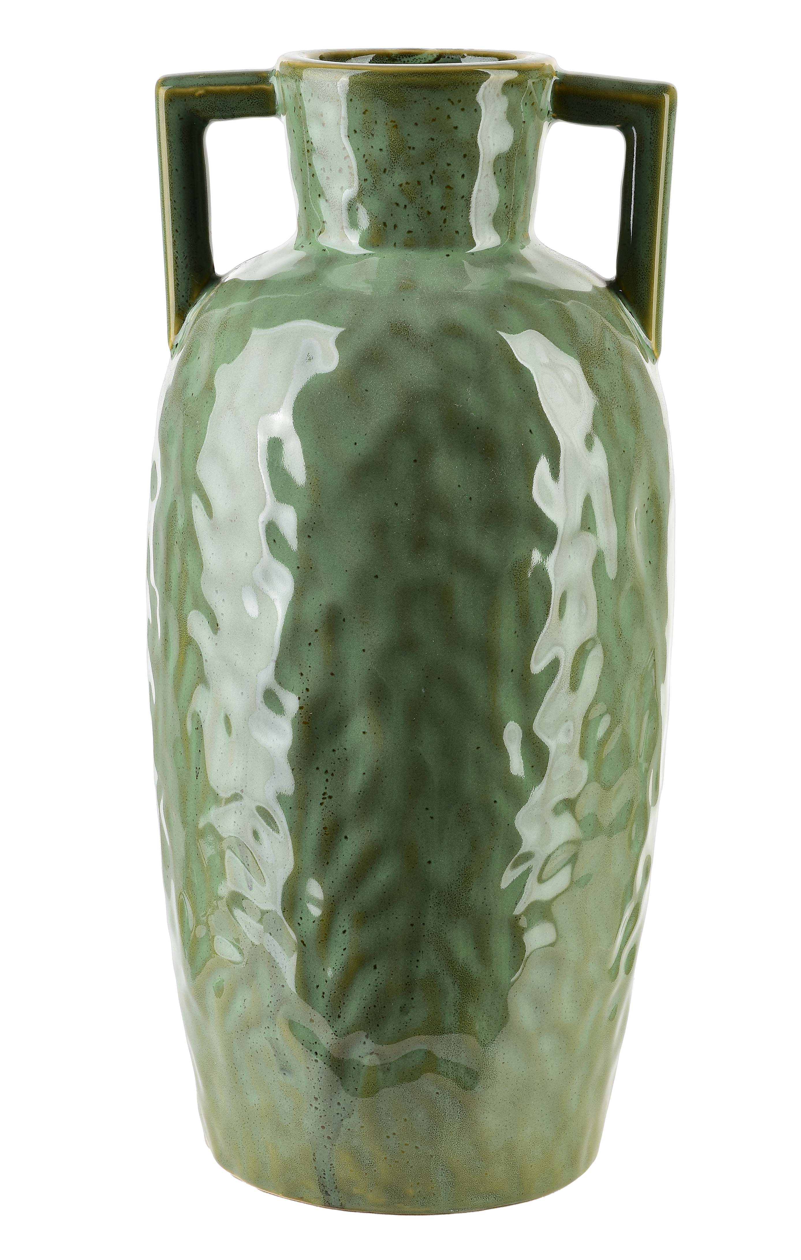 MONDEX keramiikkamaljakko, vihreä, kahvoilla, 8 x 16 x 35 cm