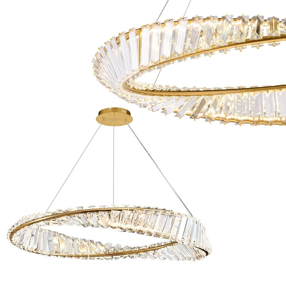 TOOLIGHT riippuva kattovalaisin APP1201-CP CRISTAL kulta, 5x5x98cm