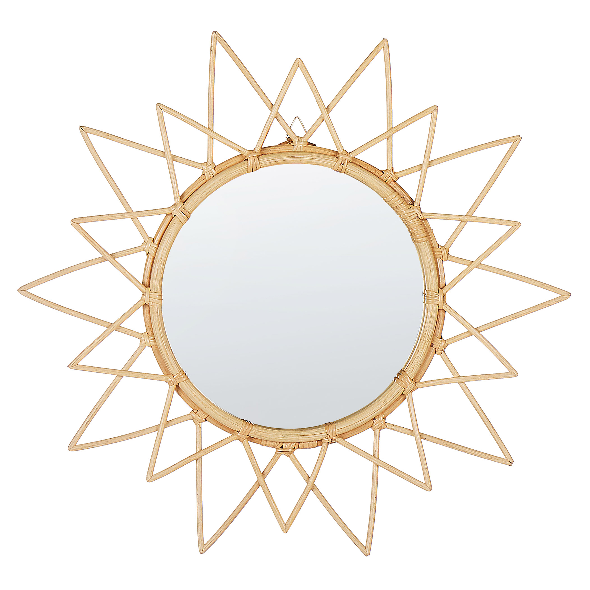 Seinäpeili AROEK 61 cm 61 cm rottinki Luonnonväri