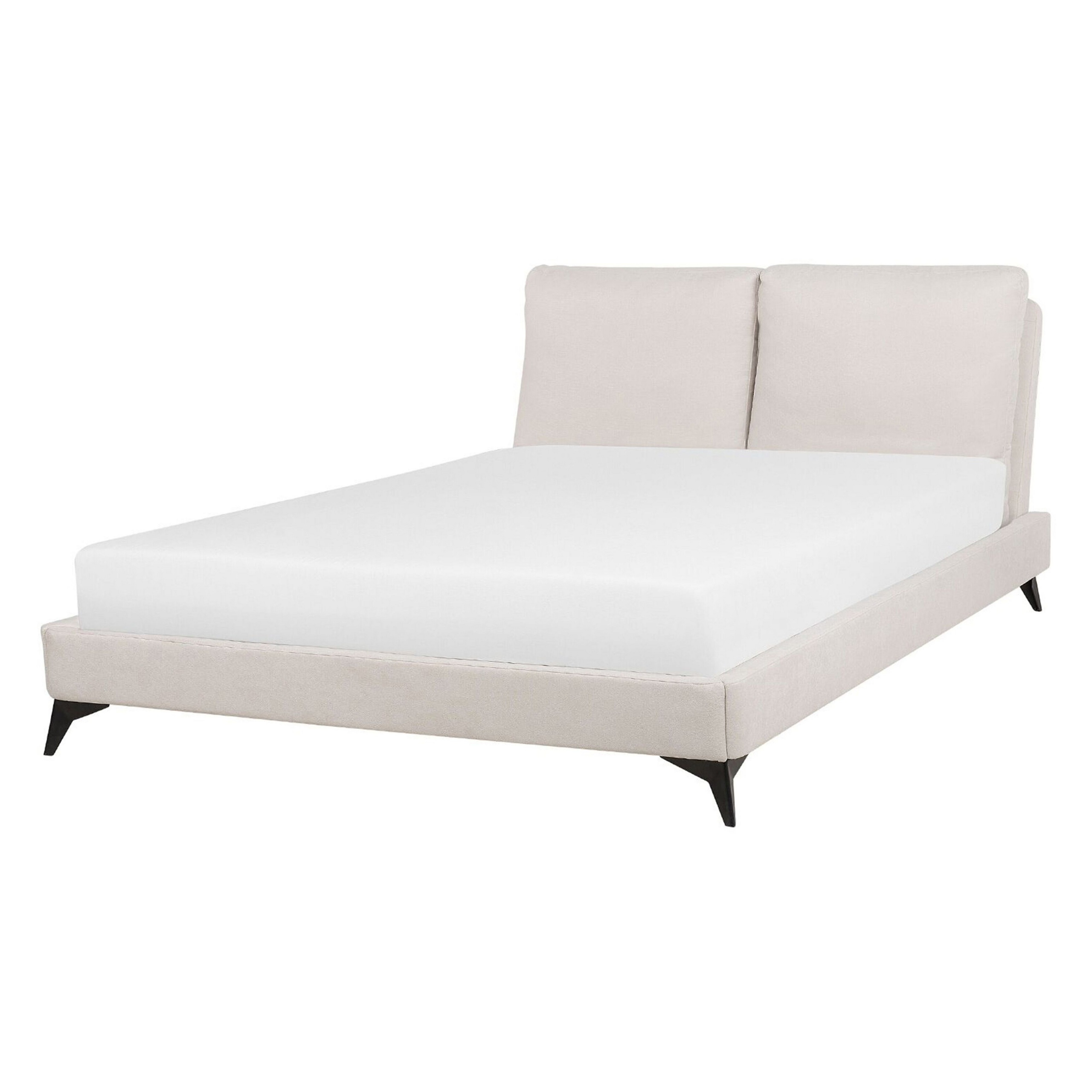 Sänky Chenille MELLE 140 x 200 cm Vaaleanbeige