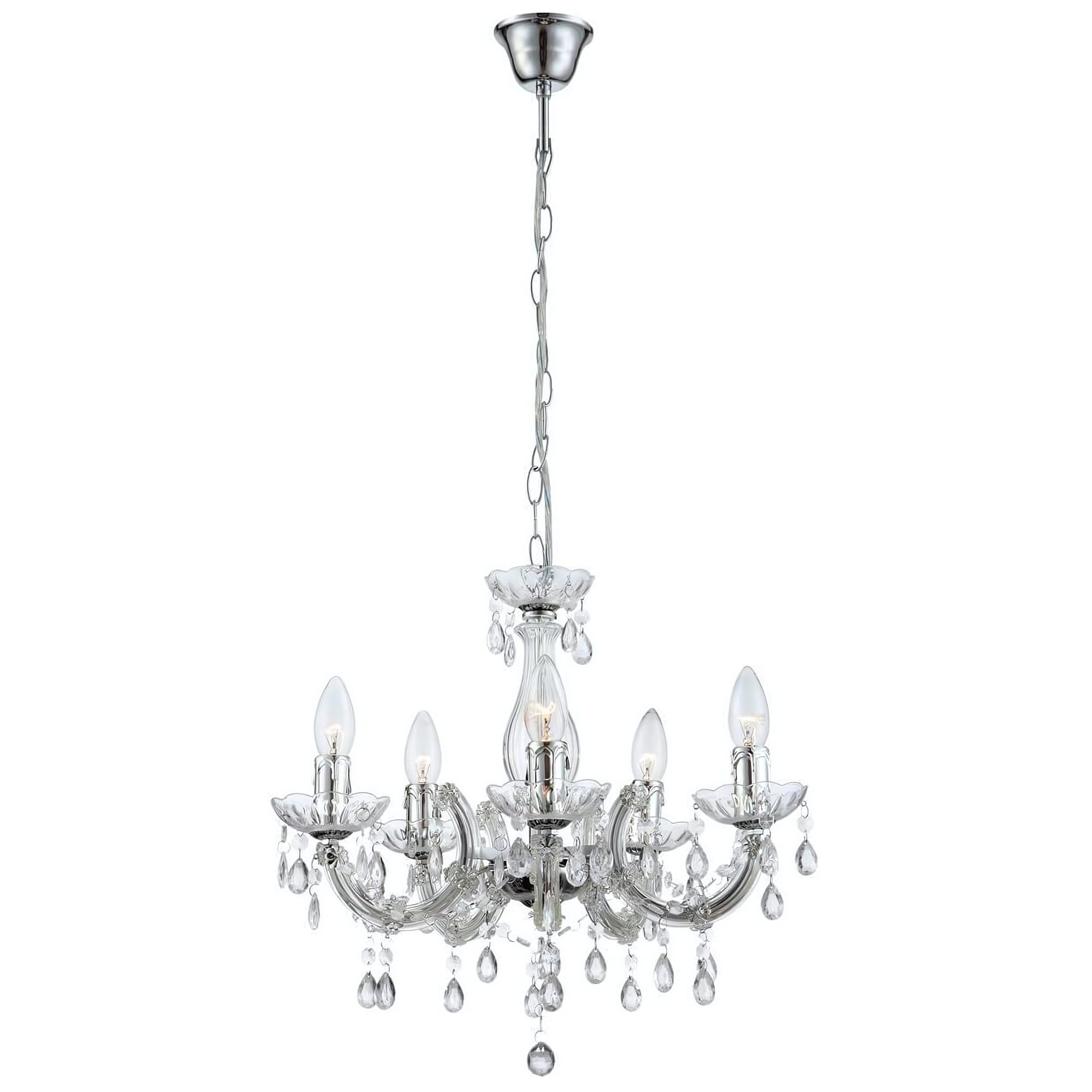 TOOLIGHT riippuvalaisin EBT001-5CP kromi, 123X70X44CM