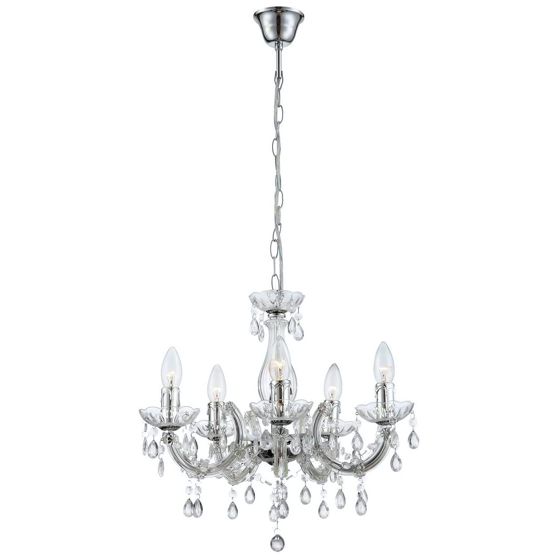 TOOLIGHT riippuvalaisin EBT001-5CP kromi, 123X70X44CM