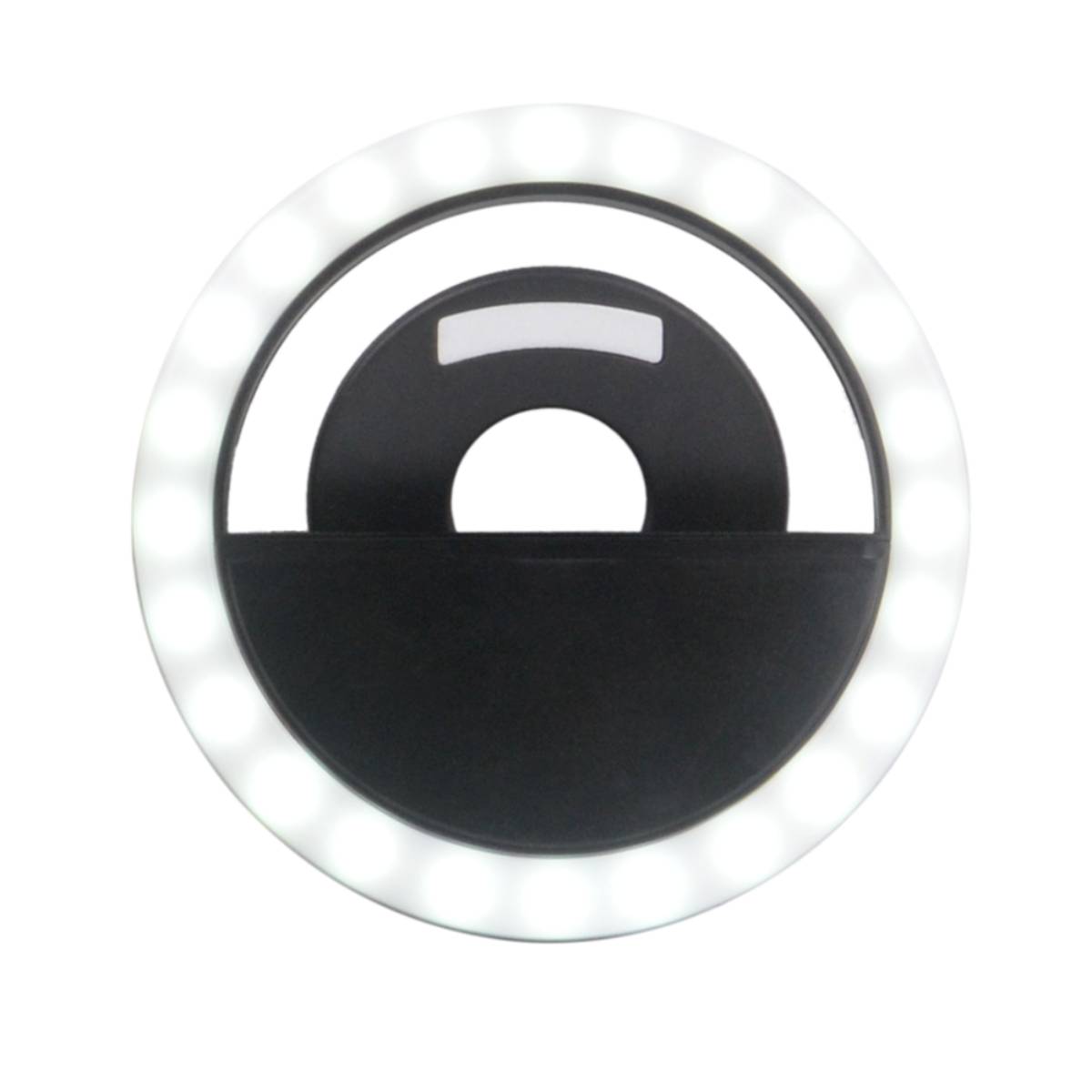 Universaali LED-rengasvalo älypuhelimelle, klipsikiinnitys