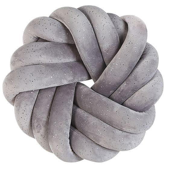 Koristetyyny AKOLA sametti 30 x 30 cm Harmaa Hillitty