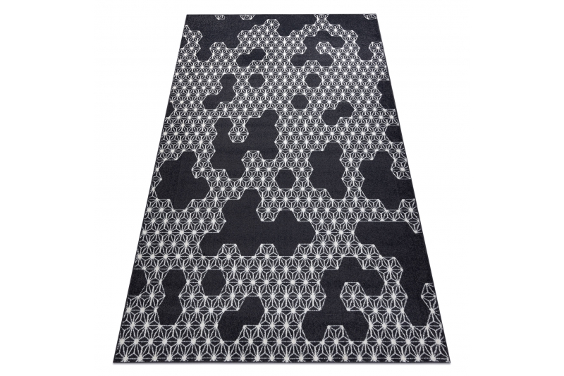 Matto HEOS 78547 antrasiitti / kerma HEXAGON, PUZZLE 160x220 cm