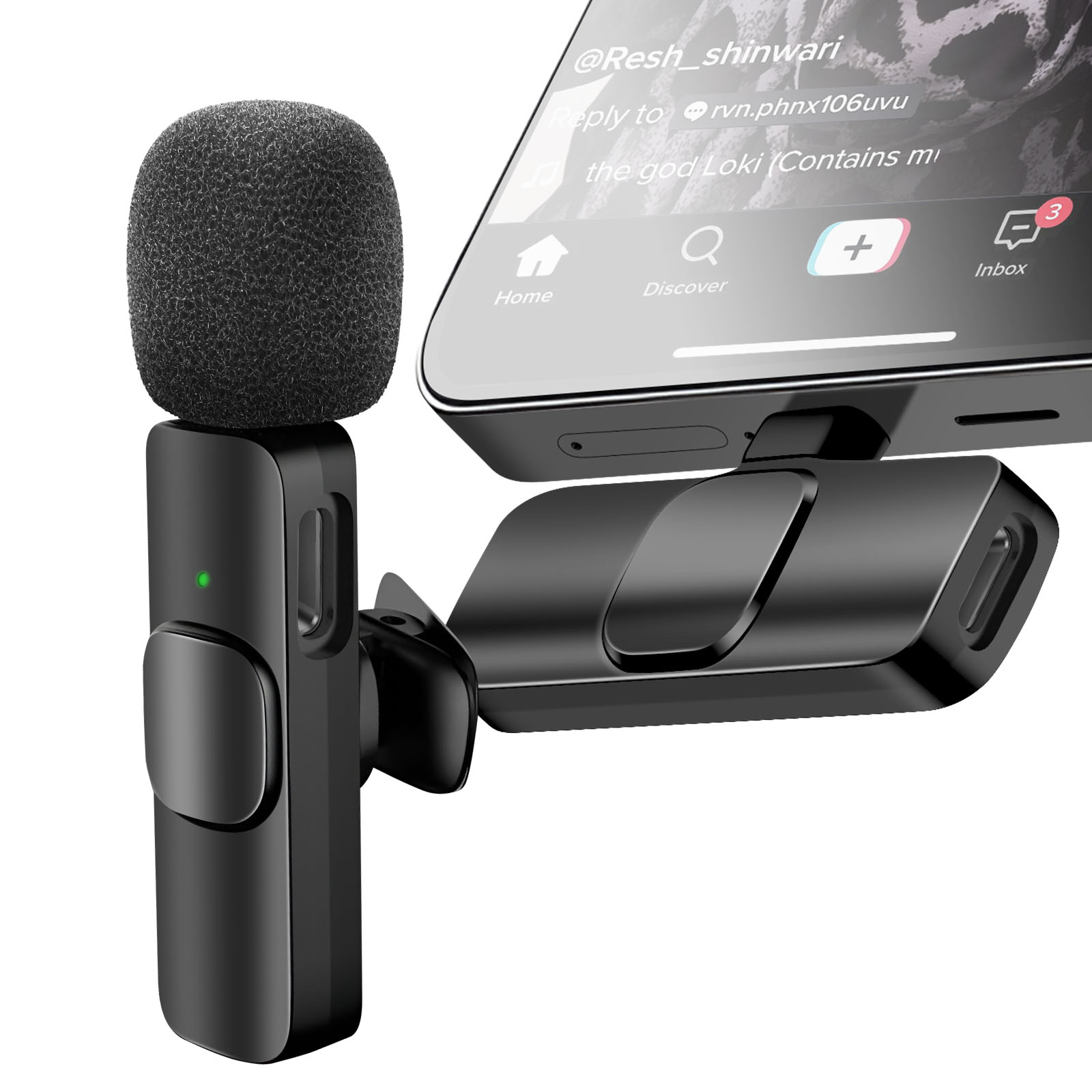 2 Langattoman Rintamikrofonin Setti USB-C Lightning Melunvaimennus