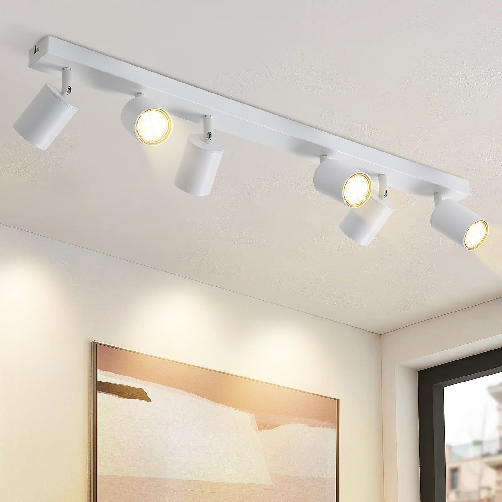 ZMH LED-kattovalaisin - GU10 säädettävä 350° makuuhuoneeseen