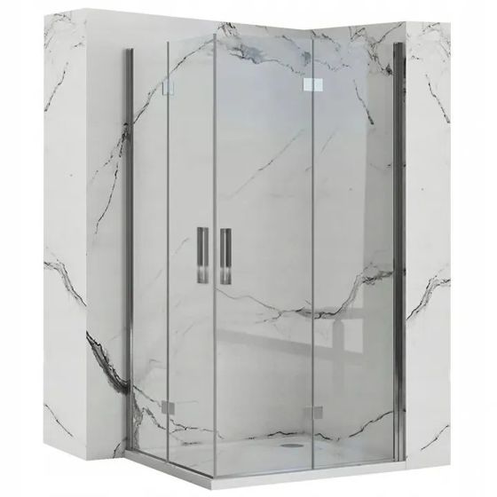 REA Suihkukaappi MOLIER DOUBLE 80X80 kromi, 80X80X190CM