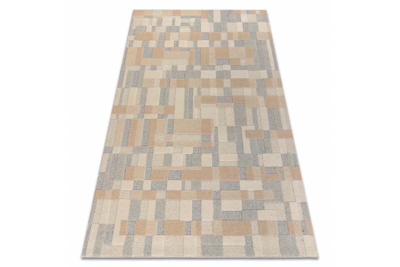 FLUX 461.117.SA130 villamatto- Geometrinen loft beige / harmaa 160x230 cm