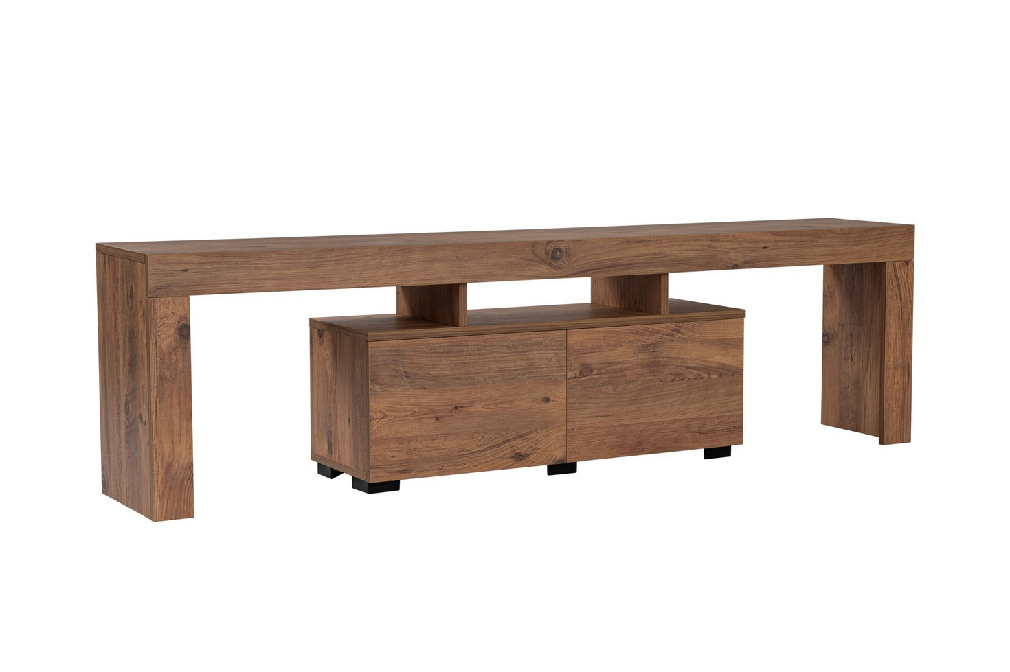 Norda Design moderni rustiikkinen TV-taso, 180 cm | 100 % melamiinipinnoitettu, 18 mm paksu | Tyylikäs ja käytännöllinen
