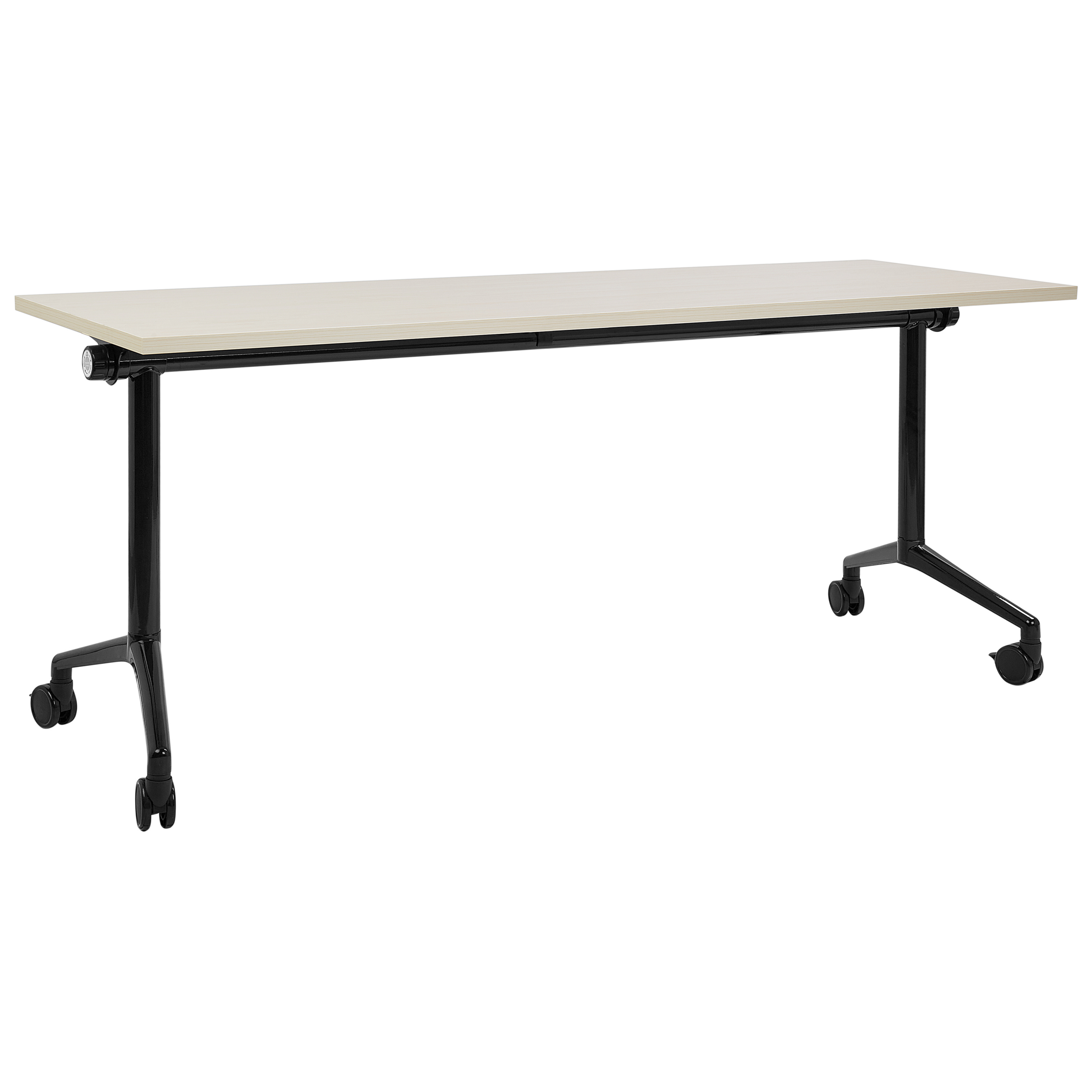 Työpöytä taitettava CAVI 180 cm x 60 cm pyörillä Vaaleanruskea