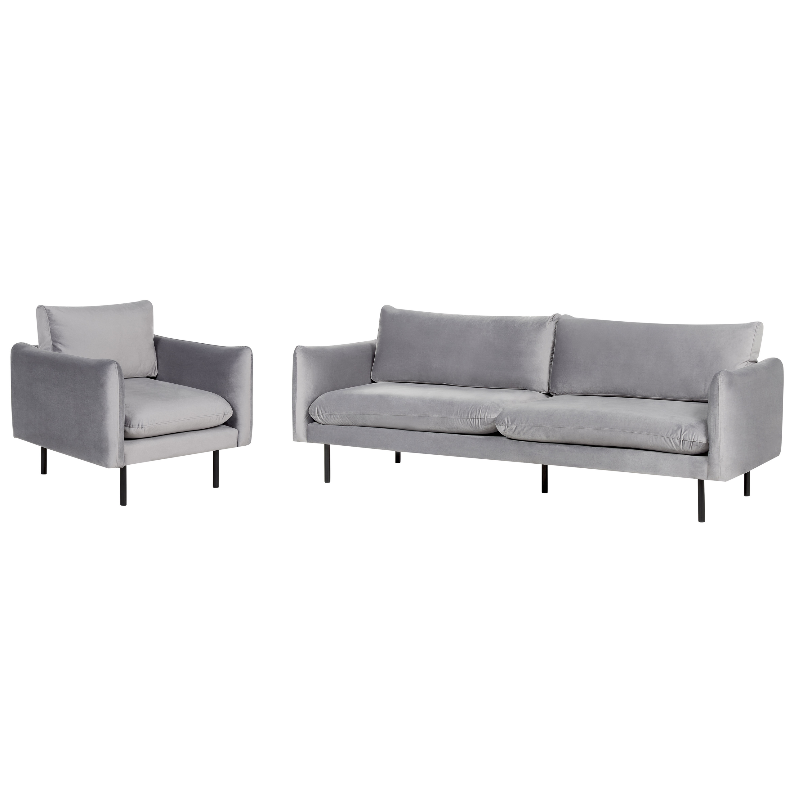 Sohvaryhmä 4-istuttava VINTERBRO sametti Harmaa