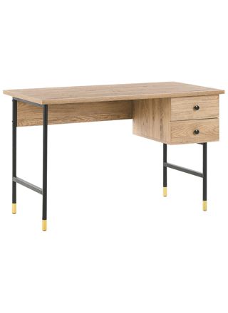 Työpöytä ABILEN Vaaleanruskea 120 cm 60 cm säilytystila