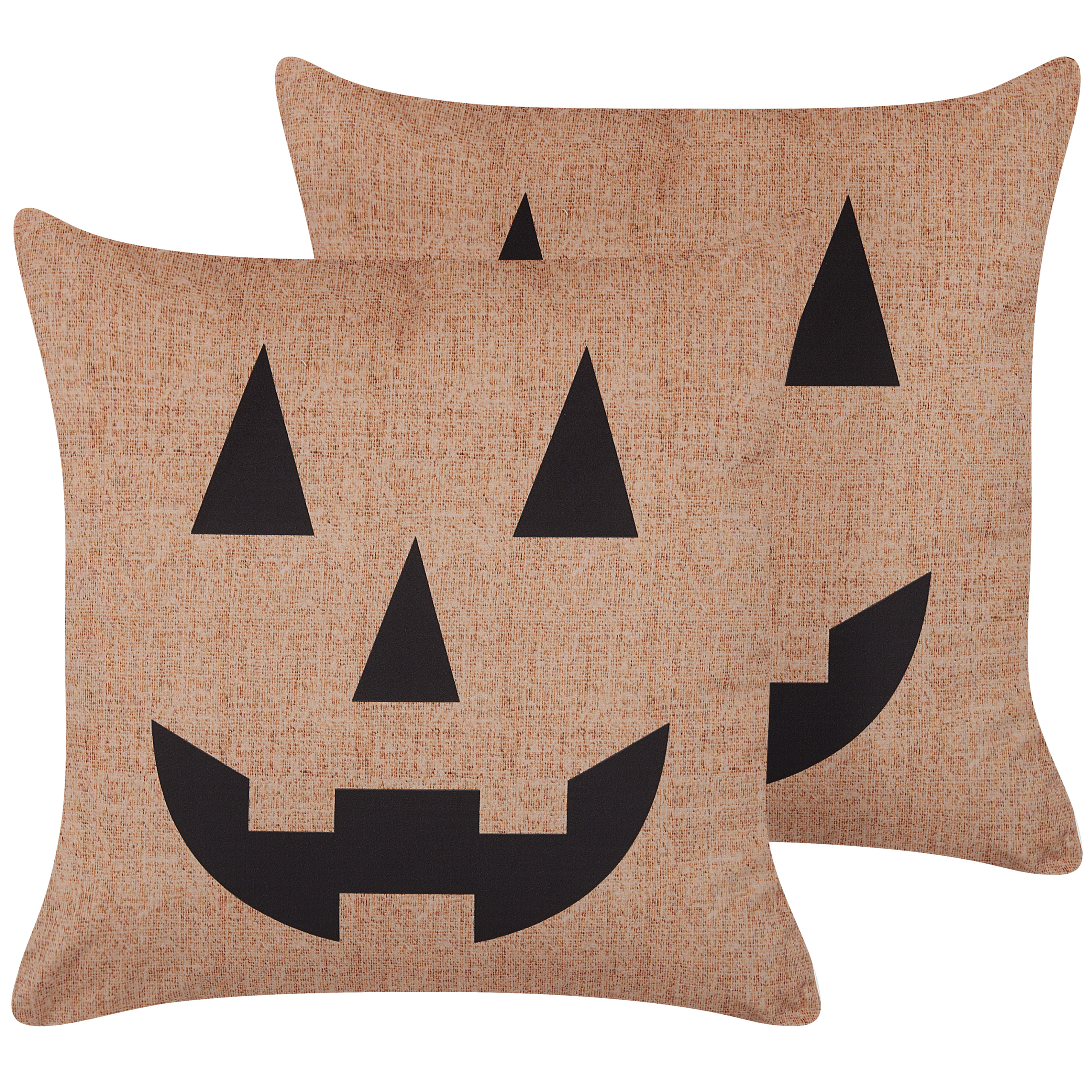 Koristetyynysetti 2 kpl SEBES 45 x 45 cm Sametti Beige Abstrakti kuvio