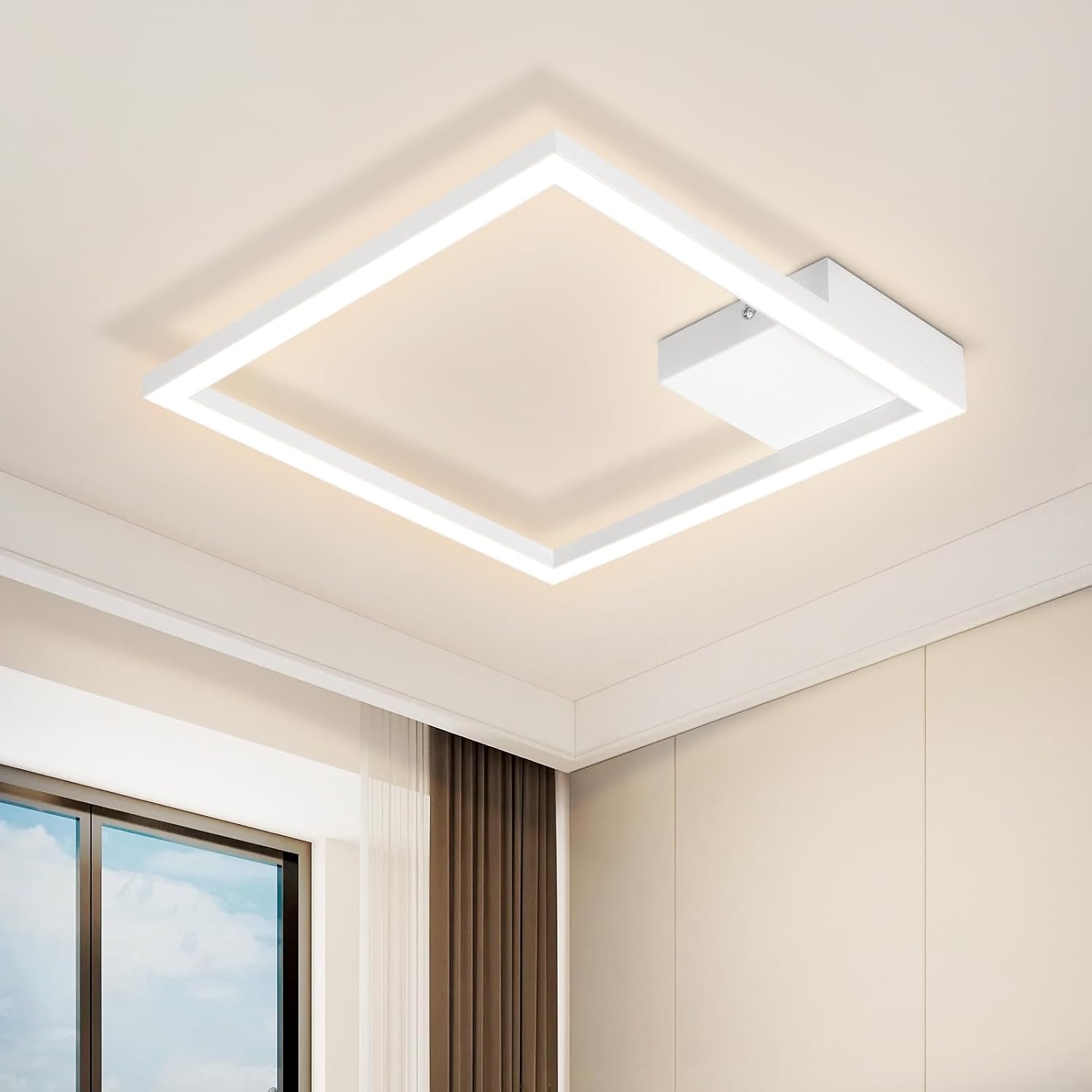 NETTLIFE LED - kattovalaisin, valkoinen, 12W, moderni, 3000K, lämmin, valkoinen
