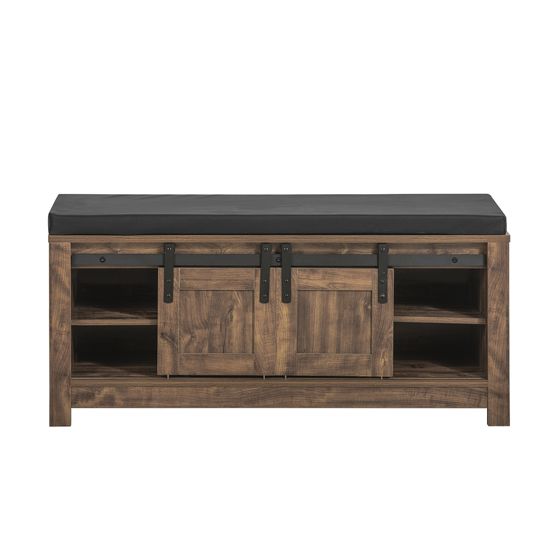 SoBuy Säilytyspenkki tyynyllä lastulevy ruskea FSR118-N