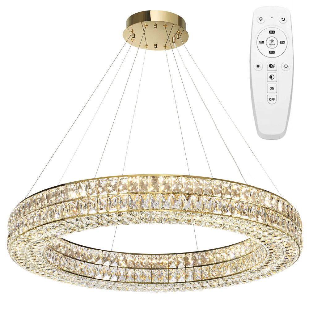 TOOLIGHT riippuva kattovalaisin LED APP1569-CP kulta, 80x80x90cm