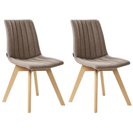 Ruokatuolisetti 2 kpl CALGARY kangas Ruskea