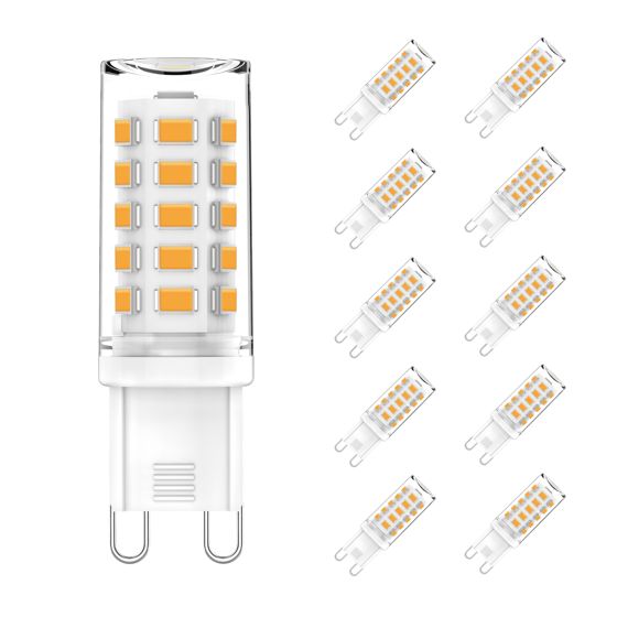NETTLIFE 10 kpl G9 LED - lamppuja, 3 W, lämmin valkoinen, korvaa 28 W:n, 30 W:n ja 40 W:n halogeenilampun, ei välkkymistä, energiansäästö