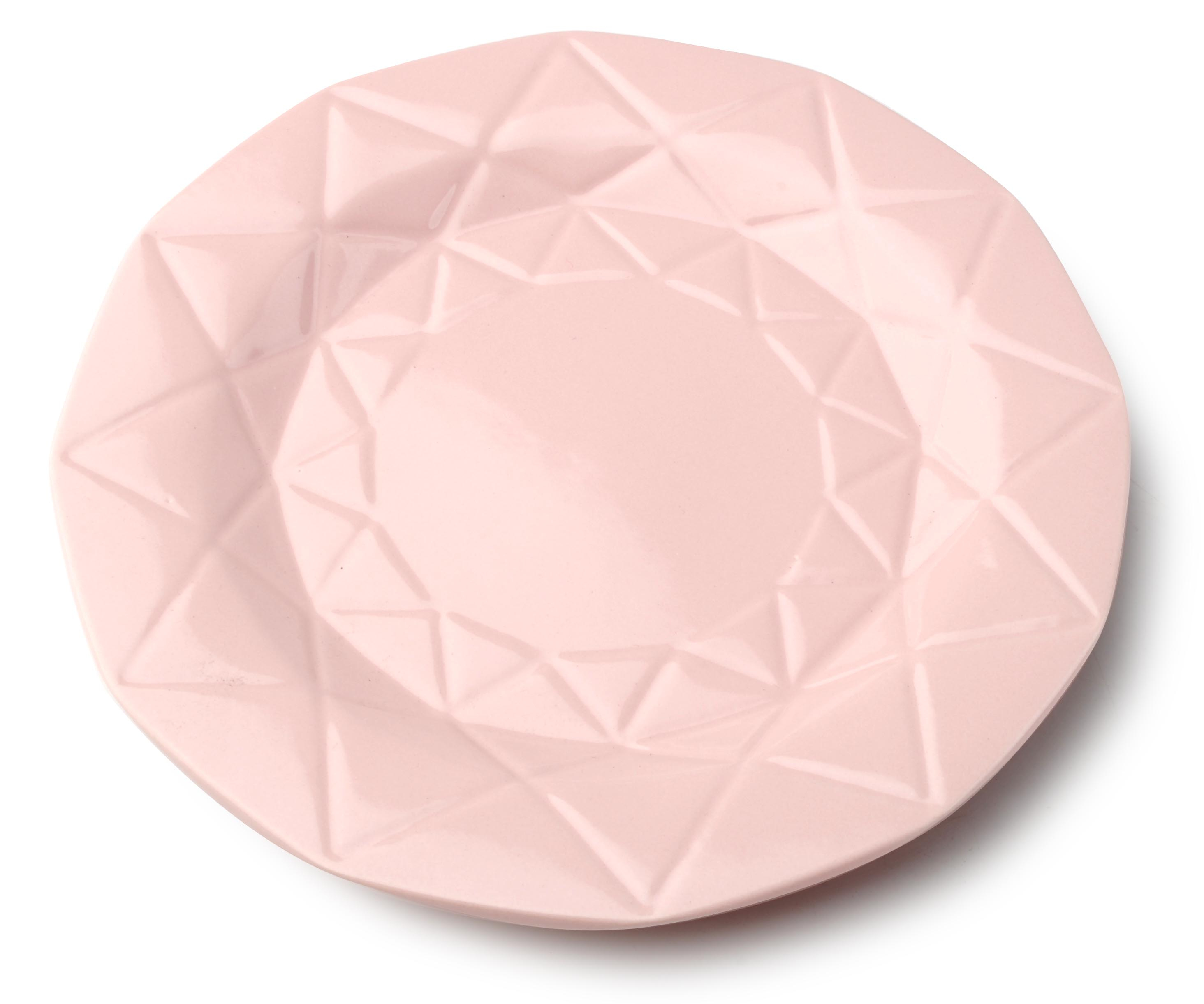 Litteä lautanen keramiikka Affek Design Adel 24 cm vaaleanpunainen 1 kpl