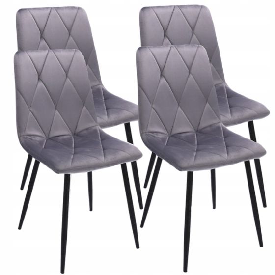 4x VERHOILTUA TUOLIA tikattu SAMETTI moderni