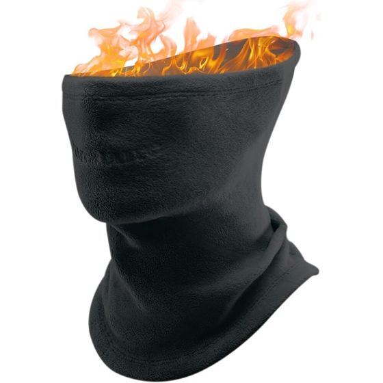 Qunature Käännettävä Talvi Fleece Kauluri Musta